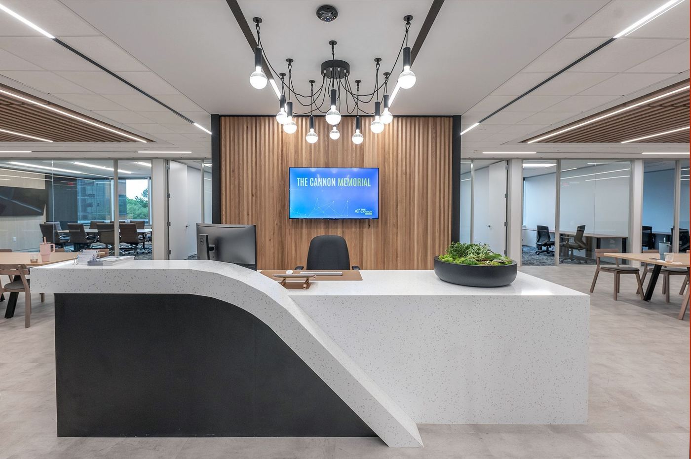Reception at our Suite 300 workspace, Two Memorial City Plaza